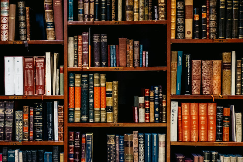 Boekenkast in de bibliotheek