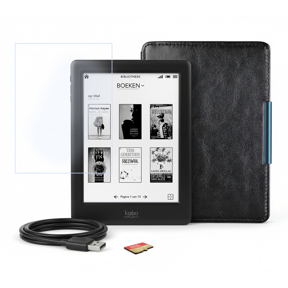 Kobo Glo E-Reader Voordeelset - E-Reader + Hoesje + Screen Protector - 32GB
